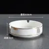 Cinzeiro de Cerâmica Estilo Chinês com Acabamento Dourado Criativo Cinzeiro de Porcelana Cinzeiro de Mesa para Hotel de Luxo Personalizável LO