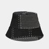 Sombrero de Cubo de Mezclilla con Costuras Estilo Coreano ins para Mujer Primavera y Otoño Estilo Japonés Retro Combinable Muestra el Rostro Pequeño Sombrero de Pescador con Visera para el Sol Moderno