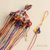 Alça de Celular de Fio de Jade Cor Gradiente Tecida à Mão Nº 72 Acessórios para Celular Joias DIY Nó Chinês Corda Pendurável para Bolsa da Sorte Pequeno Pingente