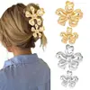 Pinza de metal con forma de flor para el pelo, estilo europeo y americano, con diseño de tiburón, a la moda, elegante, para mujer, venta al por mayor