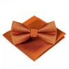 Set de Pajarita y Pañuelo de Bolsillo de Nuevo Estilo Moderno Boda Novio Padrino Moderno Traje de Hombre Cuadrado Cuadrado Boda Rayado Vintage