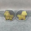 Shenzhen Shuibei Mismo Estilo Oro Puro 999 Tesoro de la Fortuna Aleación Gato de la Suerte Adhesivo Dorado para Teléfono Móvil para Atraer Riqueza Tienda de Oro