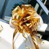 Decoração de Natal Transfronteiriça 6,4cm Tamanho Grande Flor Puxada à Mão Arranjo de Casamento Decoração de Carro de Casamento Bola de Flores Fita