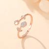 Anillo de Tulipan de plata S925 para mujer estilo coreano estilo Chanel anillo abierto para mujer anillo de flor dulce joyería Nuevo