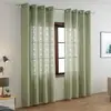 Cortinas de encaje calado y cortinas visillos, sencillas y frescas, translúcidas pero no transparentes, adecuadas para dormitorio, sala de estar y balcón, color liso