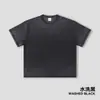 Camiseta de Manga Corta Lavada Vintage Niebla Hombro Caído Estilo Retro Teñida con Cera Estilo Americano Cuello Redondo Marca de Moda Ckx para Hombre Camiseta de Pareja