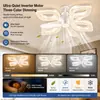 Luminária de ventilador de cristal em formato de flor e27 para sala de estar quarto