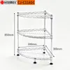 Estantería de Almacenamiento de Cocina de Pie, Estantería Triangular de Escritorio Cromada en Forma de Abanico, Estante para Ollas de Esquina, Estante de Especias de Múltiples Niveles