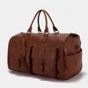 Fábrica de Guangzhou en stock Amazon Viaje Conveniente Bolsa de Ropa de Mano Bolsa Duffel Grande de Cuero PU Moda para Mujer