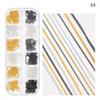 Cadena de decoración de uñas transfronteriza de 34 colores japoneses con taladro, cadena decorativa de metal para uñas, decoraciones para uñas