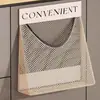 Organizador de Almacenamiento de Bolsas de Basura Blancas para Cocina, Montado en Pared de Gran Capacidad para Almacenamiento de Bolsas de Plástico