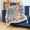 Manta de lã macia e confortável para escritório, estilo nórdico boêmio, ideal para ar condicionado, perfeita para cochilos, acampamentos e como xale no sofá. Ideal para a pele.