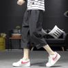 Shorts casuais de verão masculinos, esportivos, soltos, de secagem rápida, de seda gelada, tamanho grande, acima do joelho, cor sólida, calças curtas para gordos