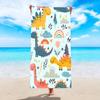 Toalha de praia de microfibra comércio exterior estampa de desenho animado absorvente secagem rápida veludo dupla face toalha de banho listrada toalha infantil