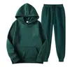 Transfronterizo 2024 Nuevo Sudadera con Capucha de Color Sólido para Hombre Casual Talla Grande Conjunto de Forro Polar con Logo