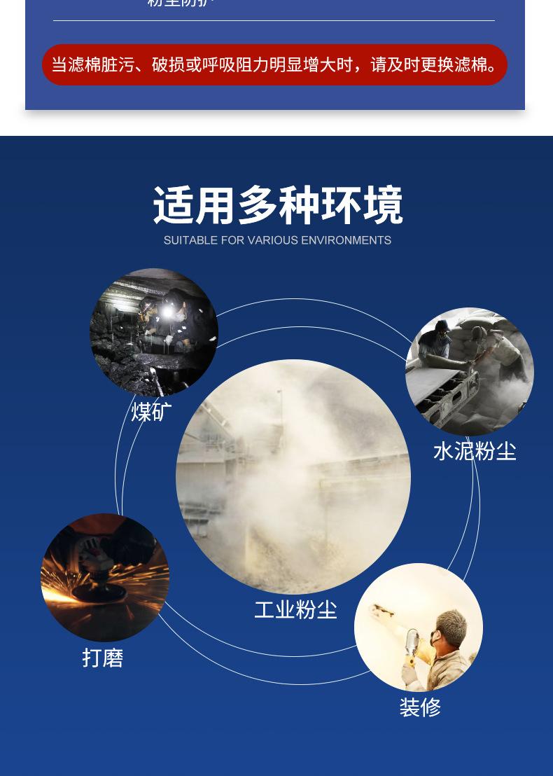 3200防尘口罩防工业粉尘KN95防尘面具打磨装修