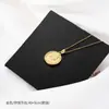 Collar de acero de titanio Ojo de Diablo europeo y americano, colgante de moneda con retrato, cadena simple retro para clavícula, todo a juego, de celebridad de internet, venta al por mayor
