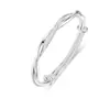 Pulseira Mobius Shansha Feminina Ins Design de Nicho Torcido Trançado Jovem Torção Sólida Pulseira de Empurrar e Puxar