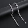 Cadena de Quilla Cadena Cubana de Acero de Titanio Cadena de Cesta de Flores Cadena de Acero Inoxidable Cadena para Clavícula para Hombres y Mujeres Productos Transfronterizos Estilo Geométrico