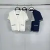 Tb Directo de Fábrica Verano Nuevo Color Waffle Rayas Cuello V Manga Corta Mujer Casual Cómodo Botón Manga Corta