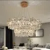 Novo Lustre de Quarto 2025 em Estilo Creme, Design Romântico e Aconchegante de Pétalas, Lustre de Cristal de Sala de Estar de Alta Qualidade