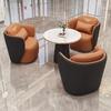 Escritorio de Oficina y Silla Nórdicos Sofá Oficina de Ventas Sofá Individual de Arte en Cuero de Diseñador Sofá para Lobby de Hotel Oficina