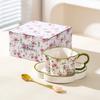Juego de Taza de Café y Platillo de Trébol de Cuatro Hojas de Entrada de Lujo Caja de Regalo para Taza de Té de la Tarde Exquisita de Gama Alta Regalo de Boda Regalo de Acompañamiento