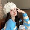 Gorro de pescador de felpa para otoño e invierno, cálido, resistente al frío, con gran circunferencia de la cabeza, para la cara y orejas pequeñas, de piel de conejo versátil y tejido.