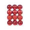 Bolas de Navidad Juego de Navidad de 12 Piezas Adornos Colgantes Bolas de Plástico 6cm Decoraciones para Árbol de Navidad Regalos Interior
