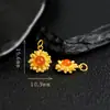 Prata 925 Banhada com Acessórios de Flor de Peônia Vermelha do Sul Pulseira DIY Acessórios de Corda Trançada Contas de Prata Antiga