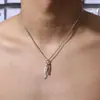 Joyería de plata de ley s925 collar con colgante de pluma de moda personalizado moda japonesa y coreana colgante igual que el de Yu Wenle colgante pequeño