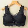 Sujetador de Encaje Hermoso Espalda Sin Costuras Estilo Camiseta Interior Push-Up Reductor de Busto Sujetador Push-Up Sin Aros Copa Fija Camiseta Interior para Mujer