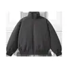 Chaqueta de algodón estilo europeo transfronteriza, nueva colección de invierno para hombre, corte holgado, engrosada, estilo americano, unisex, color liso, cuello alto, prenda de abrigo para hombre