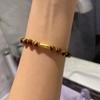 Pulsera Retro Maillard de Piedra Ojo de Tigre Lujo Ligero Moda de Alta Gama Exquisito Nicho Más Fácil de Combinar Pulsera de Cuentas Koi para Mujer