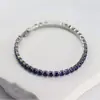 Pulsera de circonita 4.0 de hip-hop europeo y americano transfronteriza para hombres y mujeres, la más vendida en Amazon, pulsera de tenis de moda simple, venta al por mayor