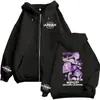 Sudadera con Cremallera 2025 Demon Slayer K-Pop Película para Hombre y Mujer Harajuku Manga Larga Chaqueta de Moda Cremallera Deportiva