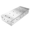 Caja de Humo de Acero Inoxidable Herramientas para Barbacoa para Camping al Aire Libre Caja Cuadrada para Tocino Caja para Carbón Especias Cigarrillos Caja para Tocino de Madera de Frutal