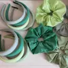 Diadema Verde Primavera con Acabado de Alta Gama, Versátil para Salir, Diadema de Esponja, Pinza para el Cabello, Accesorio para el Cabello, Estilo Nuevo