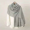 Artículo Más Vendido en el Sudeste Asiático: Bufanda Larga de Algodón y Lino de un Solo Color para Mujer, Cómoda, Transpirable, Elástica, Sencilla, Étnica, Versátil como Pañuelo para la Cabeza y Chal
