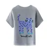Top plisado de alta gama con estampado de dibujos animados, estilo nuevo de verano 2026, personalizado para mujer, ligero, elástico, adelgazante, camiseta versátil