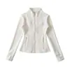 Exportación al por mayor Ropa de mujer 2025 Otoño e Invierno Estilo Europeo y Americano Cuello alto Manga larga Polar Polar Ajustado Chaqueta de alta gama Ins