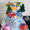 Carros Carrinho de Puxar Decoração de Bolo Carro Crianças Aniversário Infantil Mesa de Sobremesas Decoração Enfeites de Encaixar