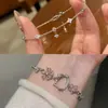 2026 Atacado do Fabricante Em Estoque Especial de Outono Pulseiras Femininas com Design Doce de Diamante, Luxo Leve, Exquisite e Versátil, Conjunto de Quatro