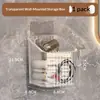 Cesta de Armazenamento PET para Parede Sem Furos, Organizador de Cosméticos para Banheiro, Recipiente de Drenagem para Gengibre e Alho para Cozinha, Porta-Trecos Vertical de Tira Grande Luxuoso Empilhável