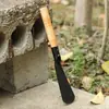 Pala de hierro para jardinería, pala pequeña para desenterrar verduras silvestres y plantar verduras, pala de acero al manganeso, herramienta para plantar y cultivar flores, pala para deshierbar verduras silvestres y flores