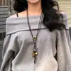 Popular Collar Largo Irregular con Colgante Nuevo 2025 para Mujer, Estilo de Nicho de Gama Alta, Elegante Cadena para Clavícula Accesorio de Cuello