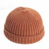 Gorro de Punto para Esquiar de Piel Sintética de Conejo Corto para Otoño e Invierno, Unisex para Exteriores Caliente de Color Sólido con Puño, Superventas Transfronterizo