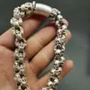 Pulsera de Plata Antigua Vieja del Tíbet Pulsera de Calavera Pulsera Popular Personalizada