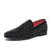 Zapatos de Cuero Cuatro Estaciones Talla Grande Estilo Coreano para Hombre Corte Bajo Punta-Punta Remache Zapatos de Cuero Zapatos de Hombre