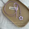 Collar Colgante de Flor Dopamina de Moda para Mujer, Diseño Único, Estilo Chica Dulce, Collar Largo, Accesorio Simple Versátil